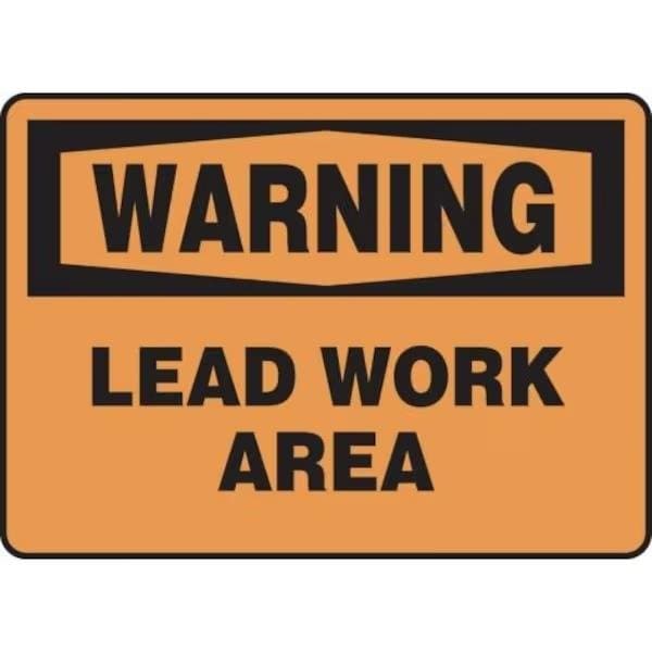 Accuform OSHA WARNING SAFETY SIGN LEAD WORK MCAW310XT MCAW310XT - main